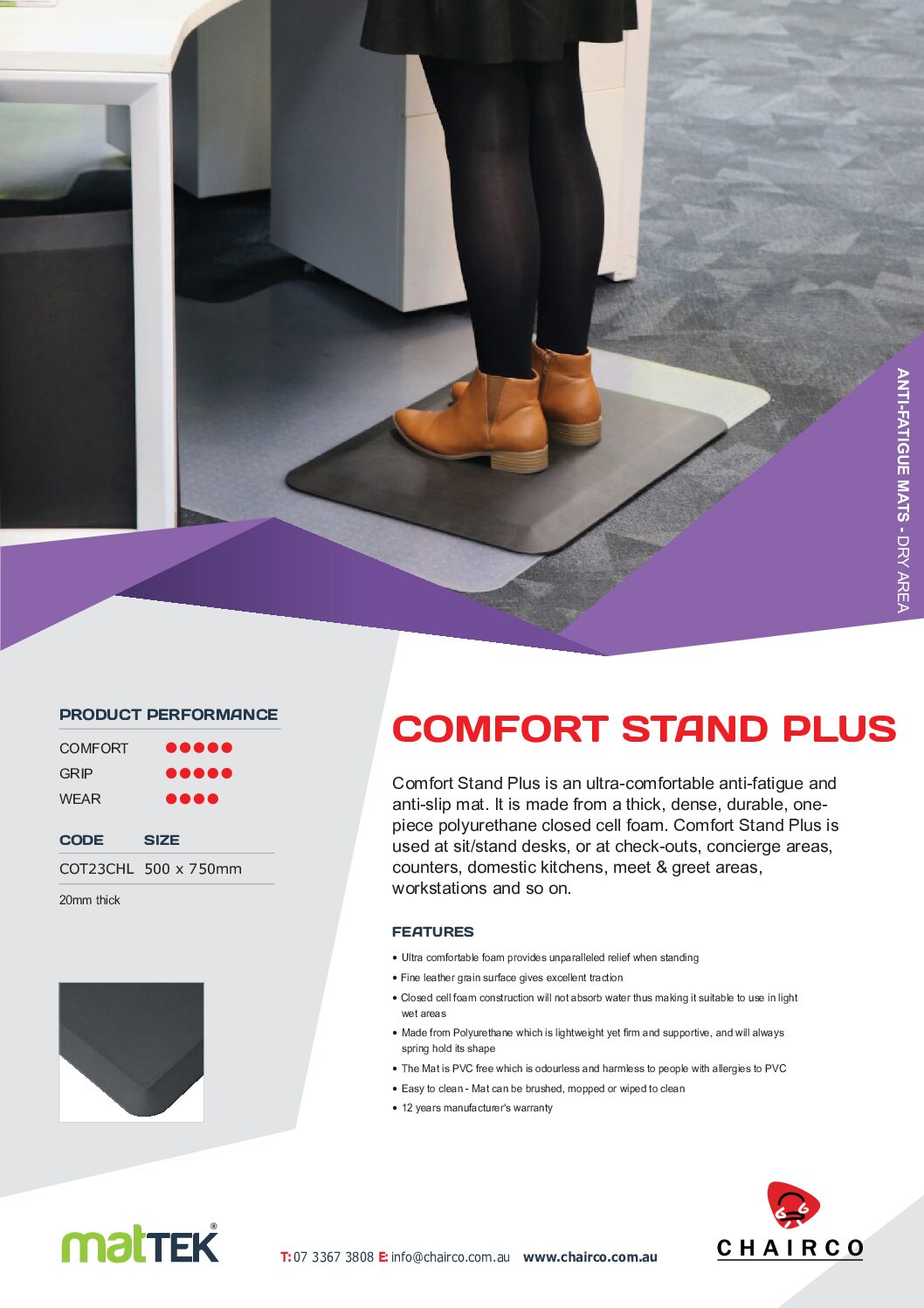 COMFORT STAND PLUS Anti Fatigue Mat - Image 3